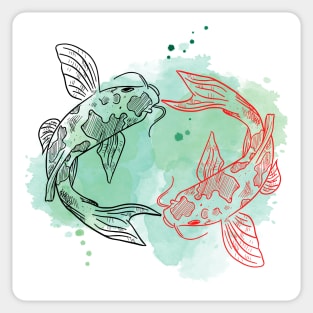 Koi Pond Sticker